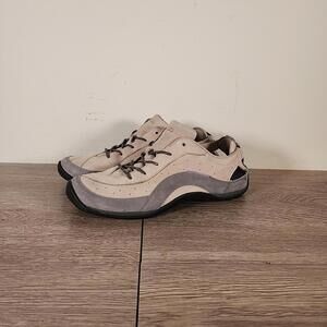 Ecco Rock Women Beige 10-10.5 Leather Receptor Hiking Trail Comfort Sneakers